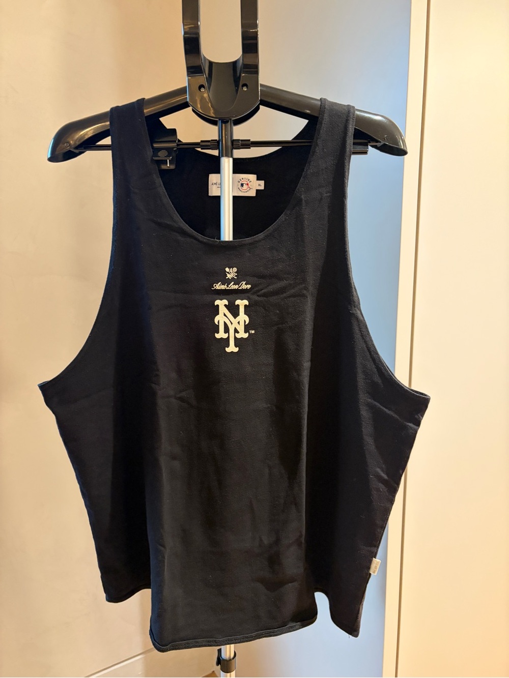 Aime Leon Dore Black Tank Top with White NY Logo
